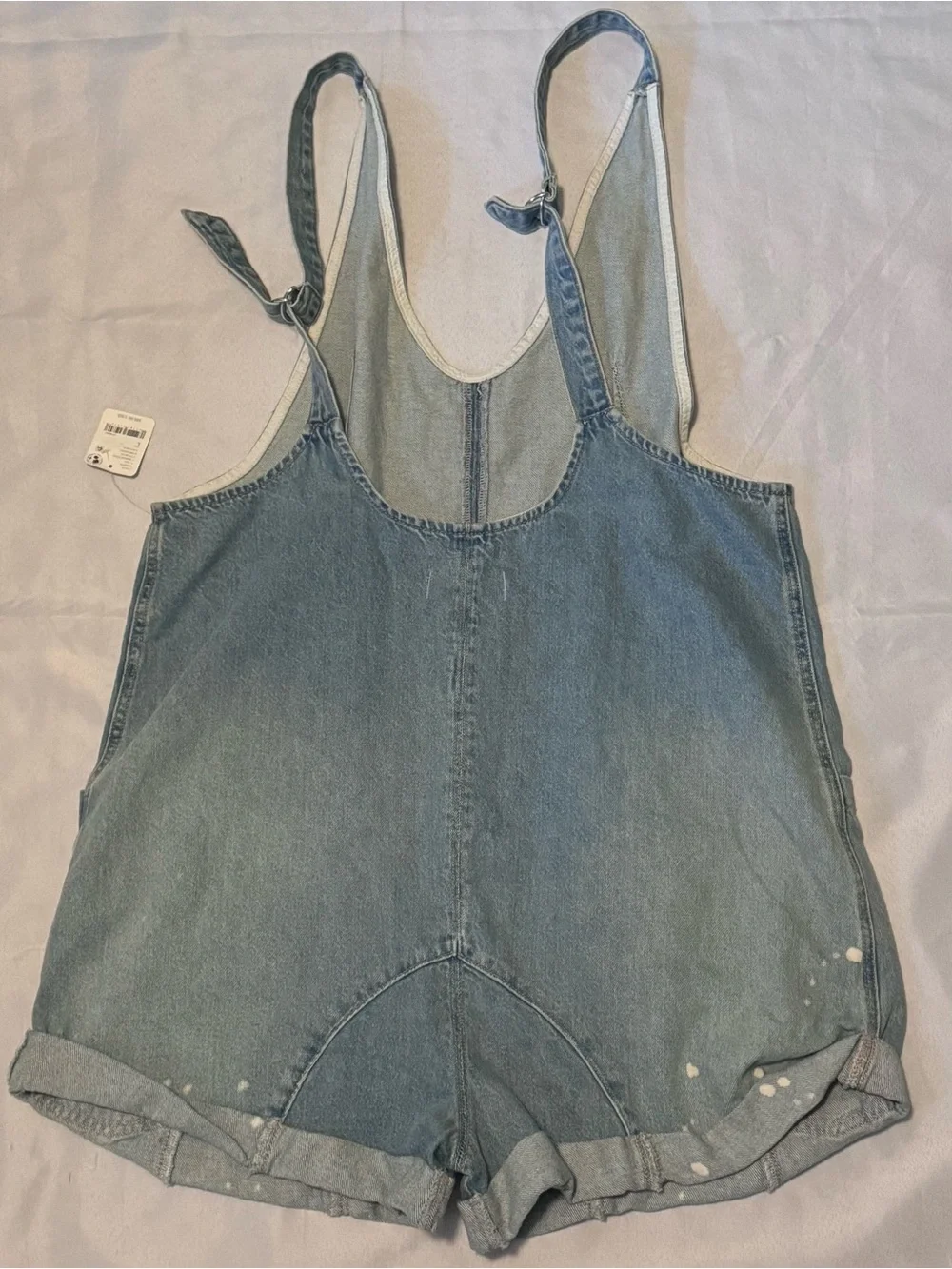 NWT Free People High Roller Shortall Overall Shorts in Bright Eyes Size Large